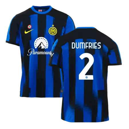 DUMFRIES #2 Inter Milan Home Soccer Jersey 2023/24 - soccerdeal