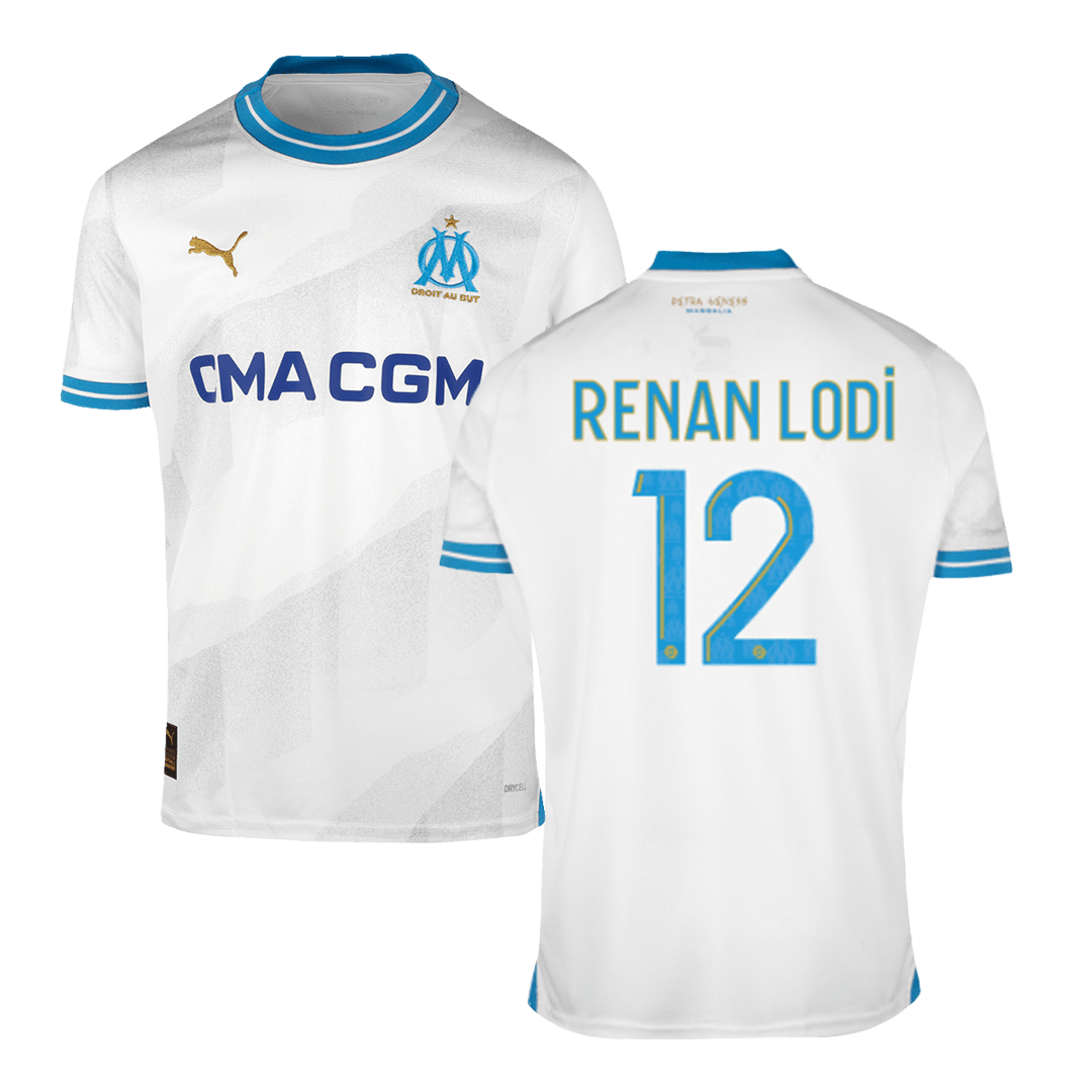 RENAN LODI #12 Marseille Home Soccer Jersey 2023/24 - soccerdeal
