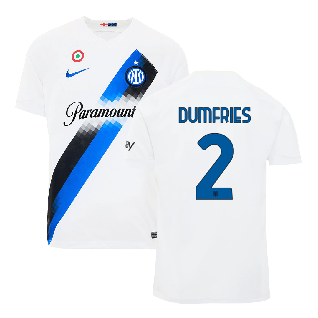 DUMFRIES #2 Inter Milan Away Soccer Jersey 2023/24 - soccerdeal