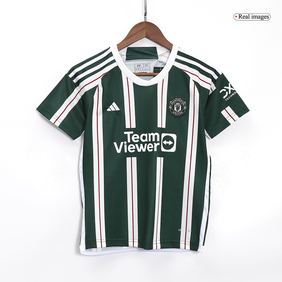 Kid's Manchester United Away Soccer Jersey Kit(Jersey+Shorts+Socks) 2023/24 - soccerdeal