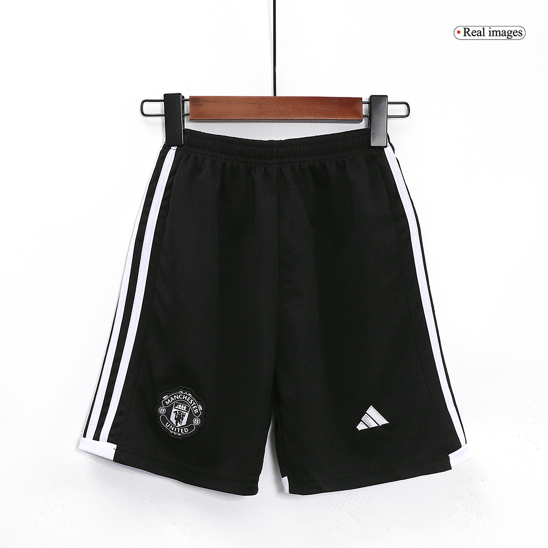 Kid's Manchester United Away Soccer Jersey Kit(Jersey+Shorts) 2023/24 - soccerdeal