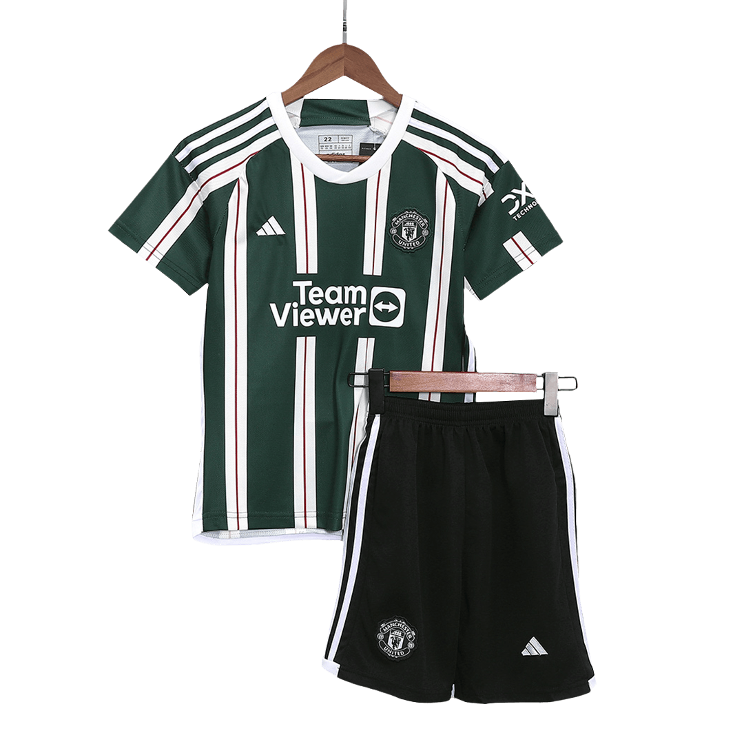 Kid's Manchester United Away Soccer Jersey Kit(Jersey+Shorts+Socks) 2023/24 - soccerdeal