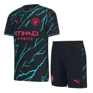 Manchester City Third Away Soccer Jersey Kit(Jersey+Shorts) 2023/24 - soccerdealshop