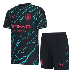 Manchester City Third Away Soccer Jersey Kit(Jersey+Shorts) 2023/24 - soccerdealshop