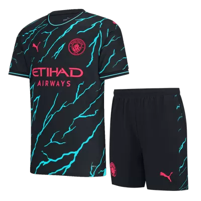 Manchester City Third Away Soccer Jersey Kit(Jersey+Shorts) 2023/24 - Soccerdeal