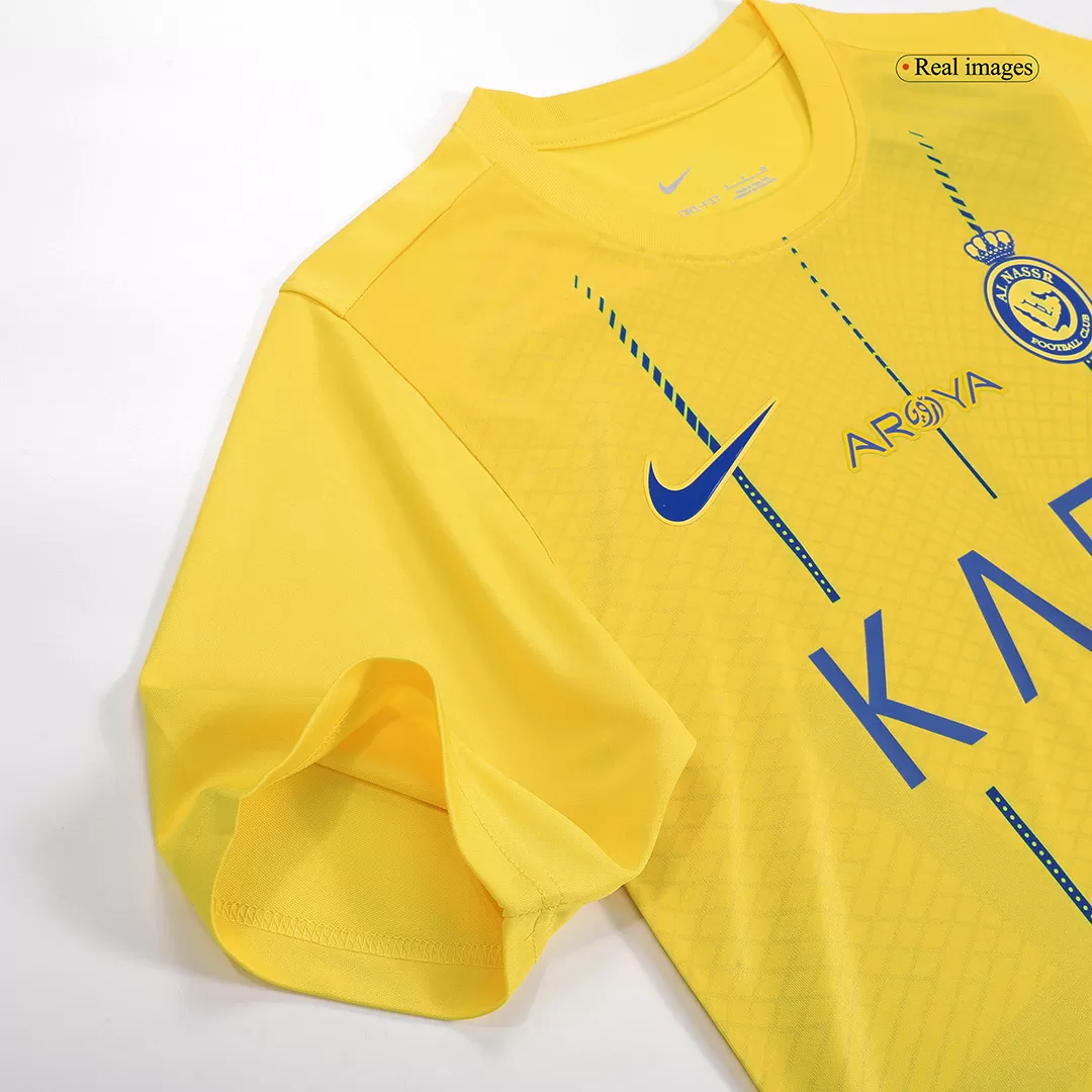 2023/24 Al Nassr Home Yellow Player Version Soccer Jersey