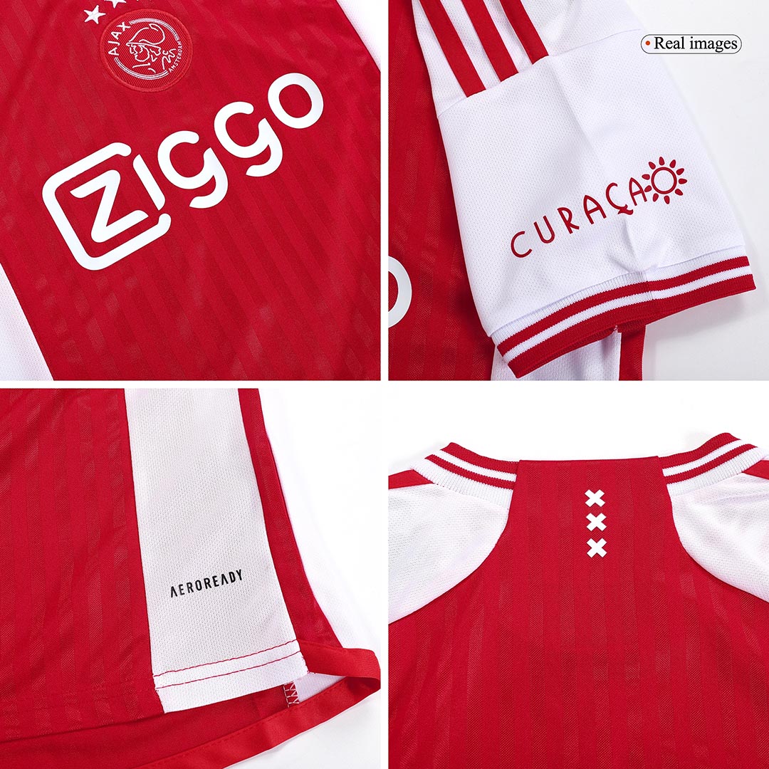 Kid's Ajax Home Soccer Jersey Kit(Jersey+Shorts) 2023/24 - soccerdeal