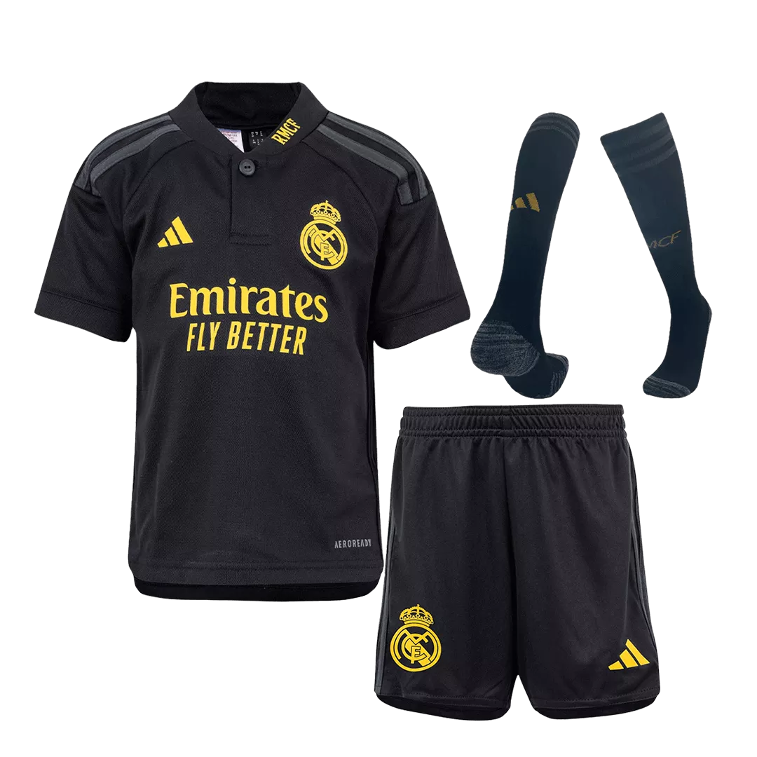 Kid's Real Madrid Third Away Soccer Jersey Kit(Jersey+Shorts+Socks) 2023/24