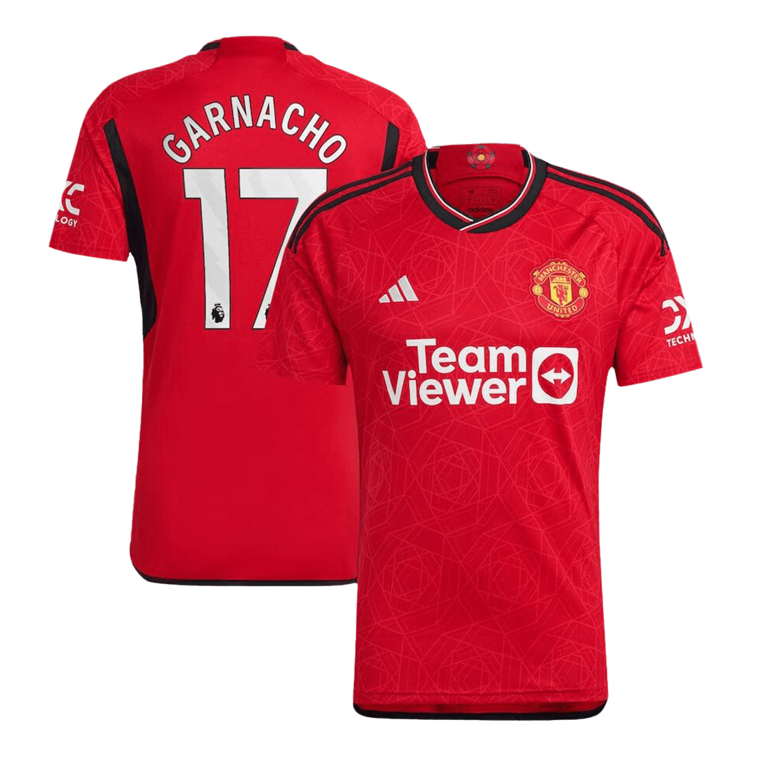 GARNACHO #17 Manchester United Home Soccer Jersey 2023/24 - soccerdeal