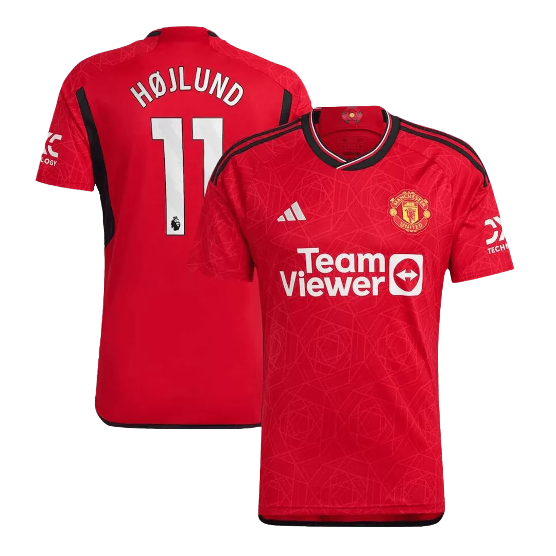 HØJLUND #11 Manchester United Home Soccer Jersey 2023/24