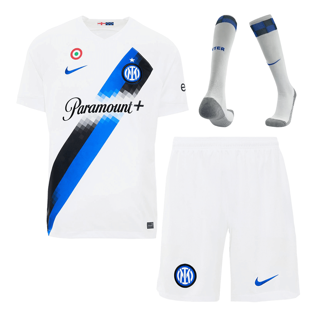 Inter Milan Away Soccer Jersey Kit(Jersey+Shorts+Socks) 2023/24 - soccerdeal