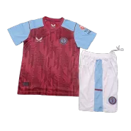 Kid's Aston Villa Home Soccer Jersey Kit(Jersey+Shorts) 2023/24 - soccerdealshop