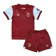 Kid's West Ham United Home Soccer Jersey Kit(Jersey+Shorts) 2023/24 - soccerdealshop
