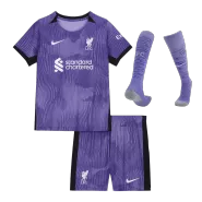 Kid's Liverpool Third Away Soccer Jersey Kit(Jersey+Shorts+Socks) 2023/24 - soccerdealshop