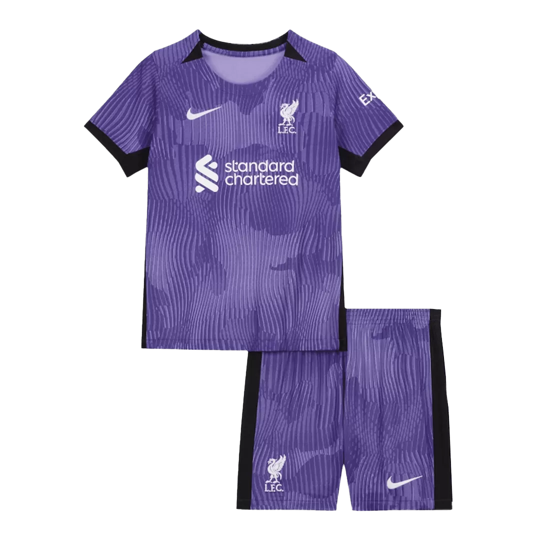 Kid's Liverpool Third Away Soccer Jersey Kit(Jersey+Shorts) 2023/24