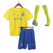 Kid's Al Nassr Home Soccer Jersey Kit(Jersey+Shorts+Socks) 2023/24 - soccerdealshop