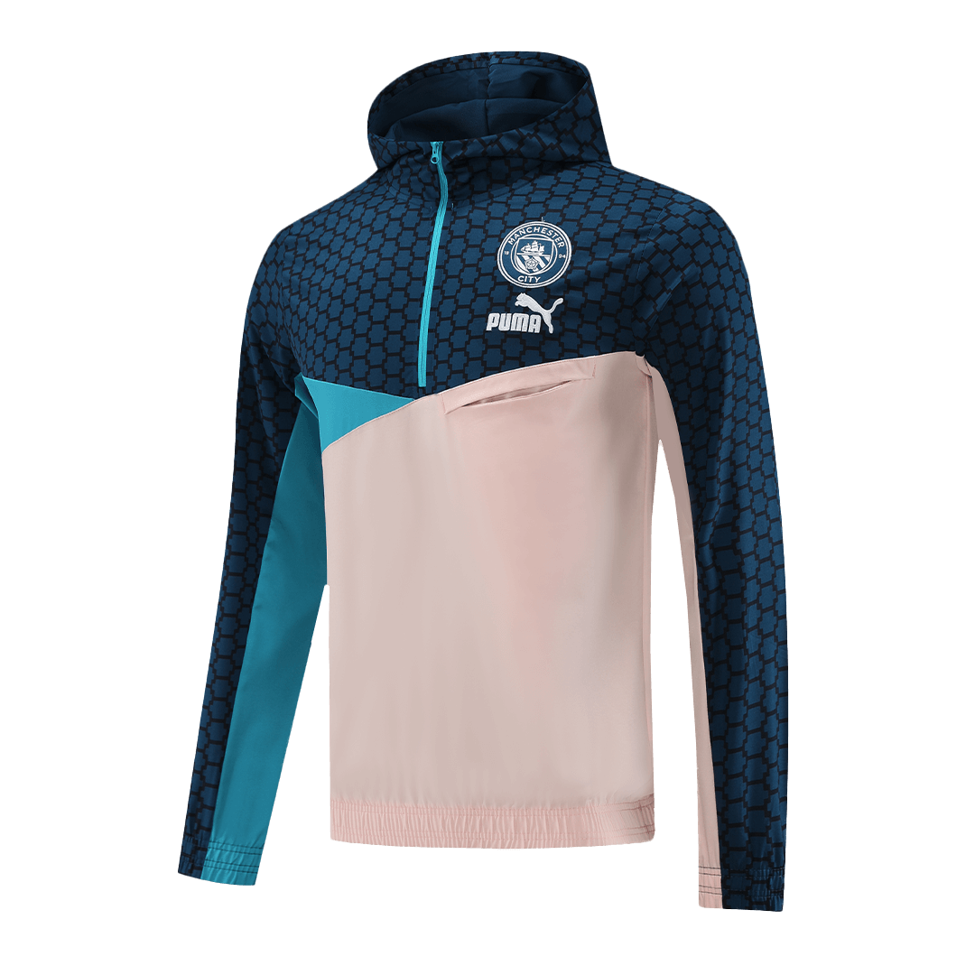 Manchester City Windbreaker Hoodie Training Kit (Jacket+Pants) 2023/24 - soccerdeal