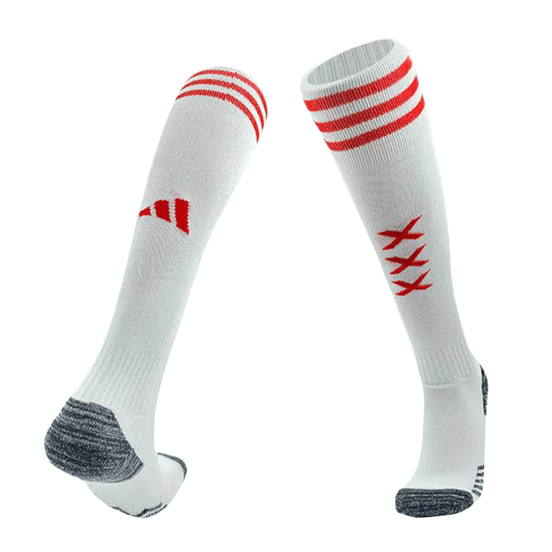 Kid's Ajax Home Soccer Socks 2023/24 - soccerdeal