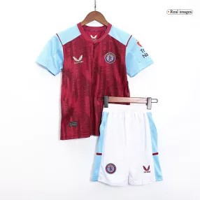 Kid's Aston Villa Home Soccer Jersey Kit(Jersey+Shorts) 2023/24 - soccerdeal