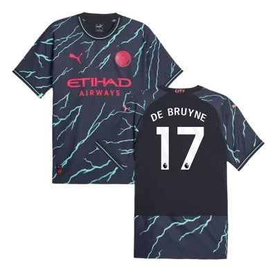 Authentic DE BRUYNE #17 Manchester City Third Away Soccer Jersey 2023/24 - Soccerdeal