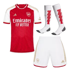 Kid's Arsenal Home Soccer Jersey Kit(Jersey+Shorts+Socks) 2023/24 - soccerdeal