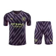 Manchester City Goalkeeper Soccer Jersey Kit(Jersey+Shorts) 2023/24 - soccerdeal
