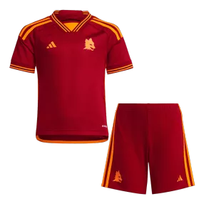 Kid's Roma Home Soccer Jersey Kit(Jersey+Shorts) 2023/24 - soccerdeal