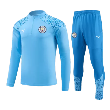 Kid's Manchester City Zipper Sweatshirt Kit(Top+Pants) 2023/24 - soccerdeal