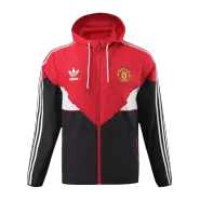 Manchester United Windbreaker Hoodie Jacket Red&Black 2023/24 - soccerdeal