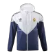 Real Madrid Windbreaker Hoodie Jacket White&Navy 2023/24 - soccerdeal