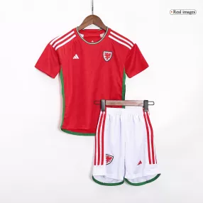 Kid's Wales Home Soccer Jersey Kit(Jersey+Shorts) 2023/24 - soccerdeal