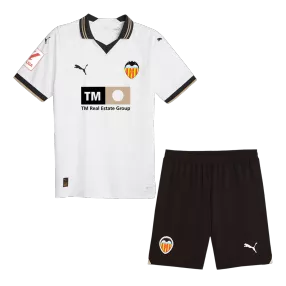 Kid's Valencia Home Soccer Jersey Kit(Jersey+Shorts) 2023/24 - soccerdeal