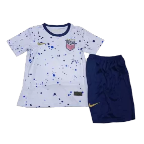 Kid's USA Home Soccer Jersey Kit(Jersey+Shorts) 2023 - soccerdeal