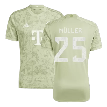 Bayern Munchen No25 Muller Away Long Sleeves Jersey