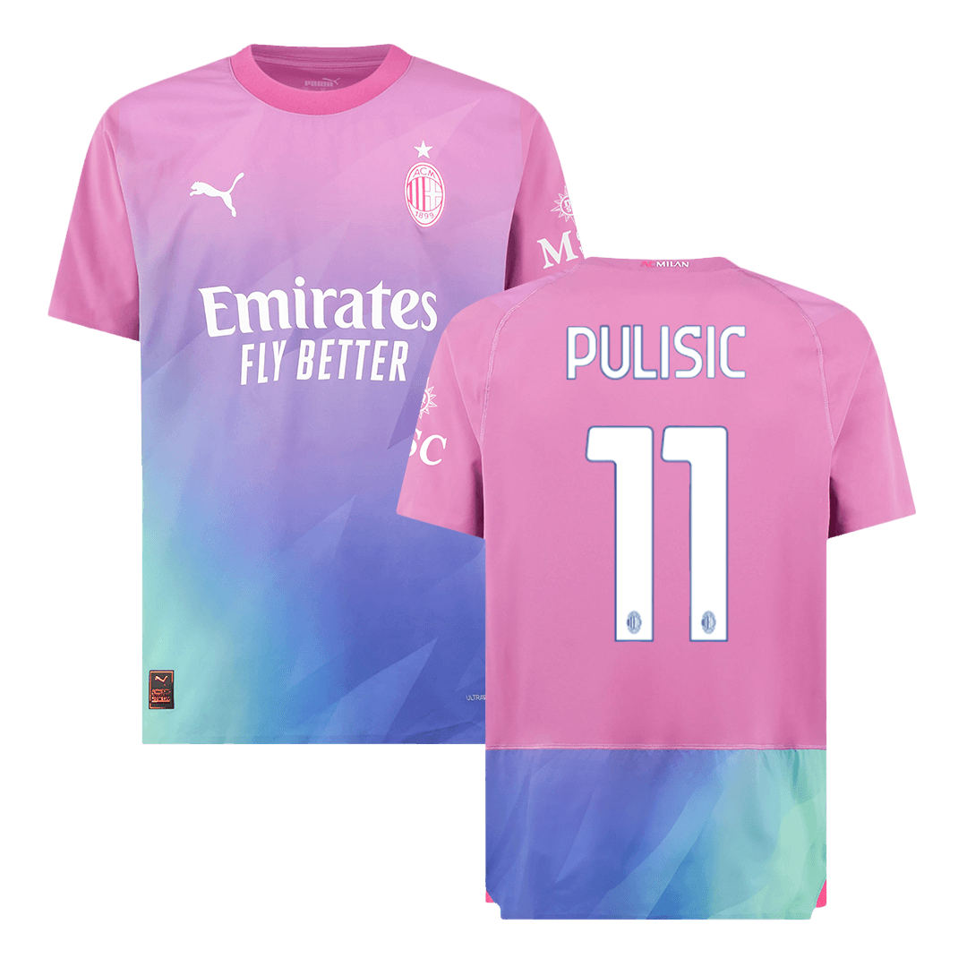 Authentic PULISIC #11 AC Milan Third Away Soccer Jersey 2023/24 - soccerdeal
