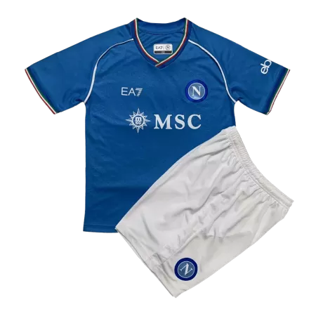 Kid's Napoli Home Soccer Jersey Kit(Jersey+Shorts) 2023/24 - soccerdeal