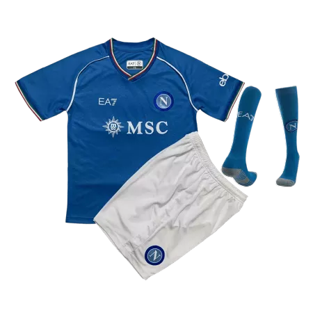 Kid's Napoli Home Soccer Jersey Kit(Jersey+Shorts+Socks) 2023/24 - soccerdeal