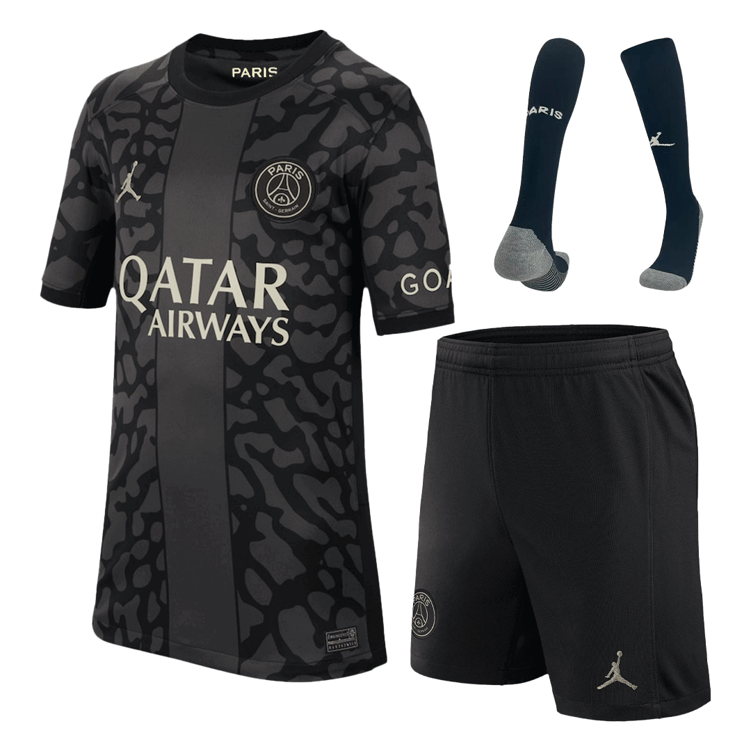 Kid's PSG Third Away Soccer Jersey Kit(Jersey+Shorts+Socks) 2023/24 - soccerdeal