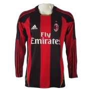 Retro 2010/11 AC Milan Home Long Sleeve Soccer Jersey - soccerdeal