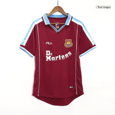 Retro 1999/01 West Ham United Home Soccer Jersey - Soccerdeal