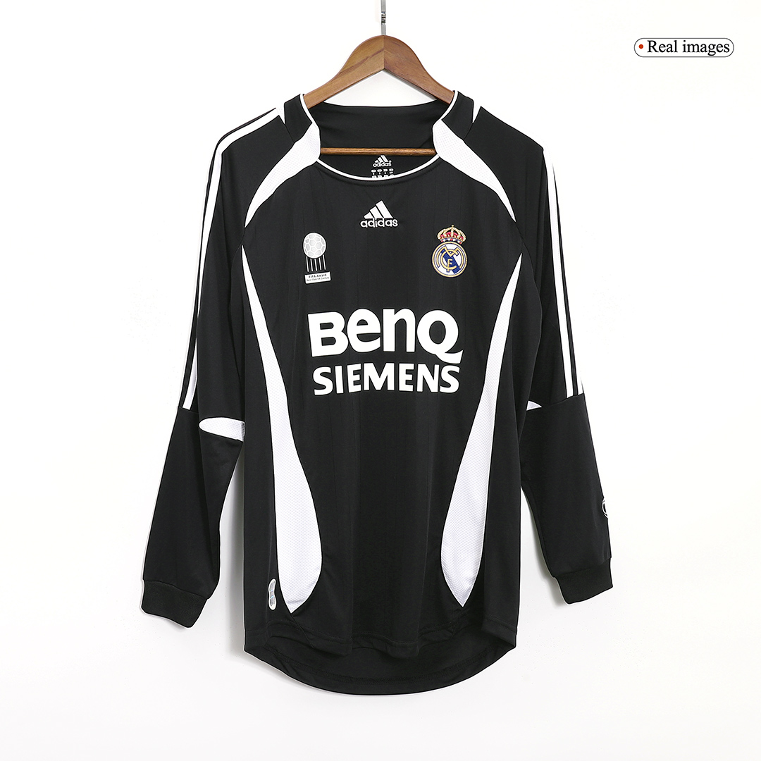 Retro RAUL #7 2006/07 Real Madrid Away Long Sleeve Soccer Jersey - Soccerdeal