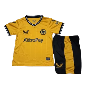 Kid's Wolverhampton Wanderers Home Soccer Jersey Kit(Jersey+Shorts) 2023/24 - soccerdeal