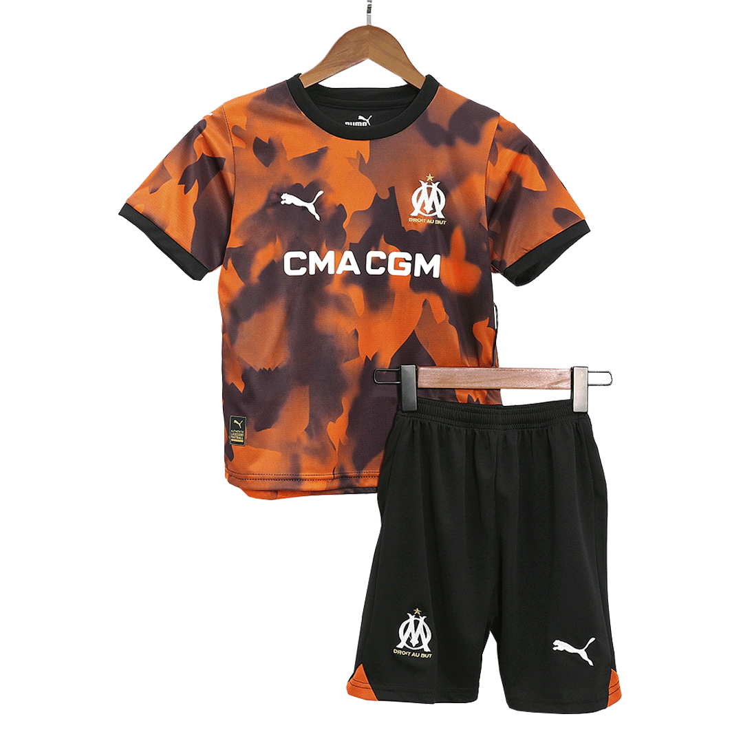 Kid's Marseille Third Away Soccer Jersey Kit(Jersey+Shorts) 2023/24 - soccerdeal