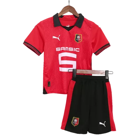 Kid's Stade Rennais Home Soccer Jersey Kit(Jersey+Shorts) 2023/24 - soccerdeal