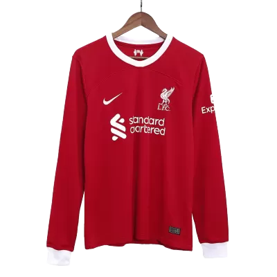 Liverpool Home Long Sleeve Soccer Jersey 2023/24 - Soccerdeal