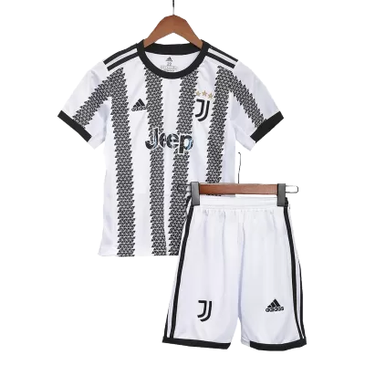 Kid's Juventus Home Soccer Jersey Kit(Jersey+Shorts) 2022/23 - Soccerdeal