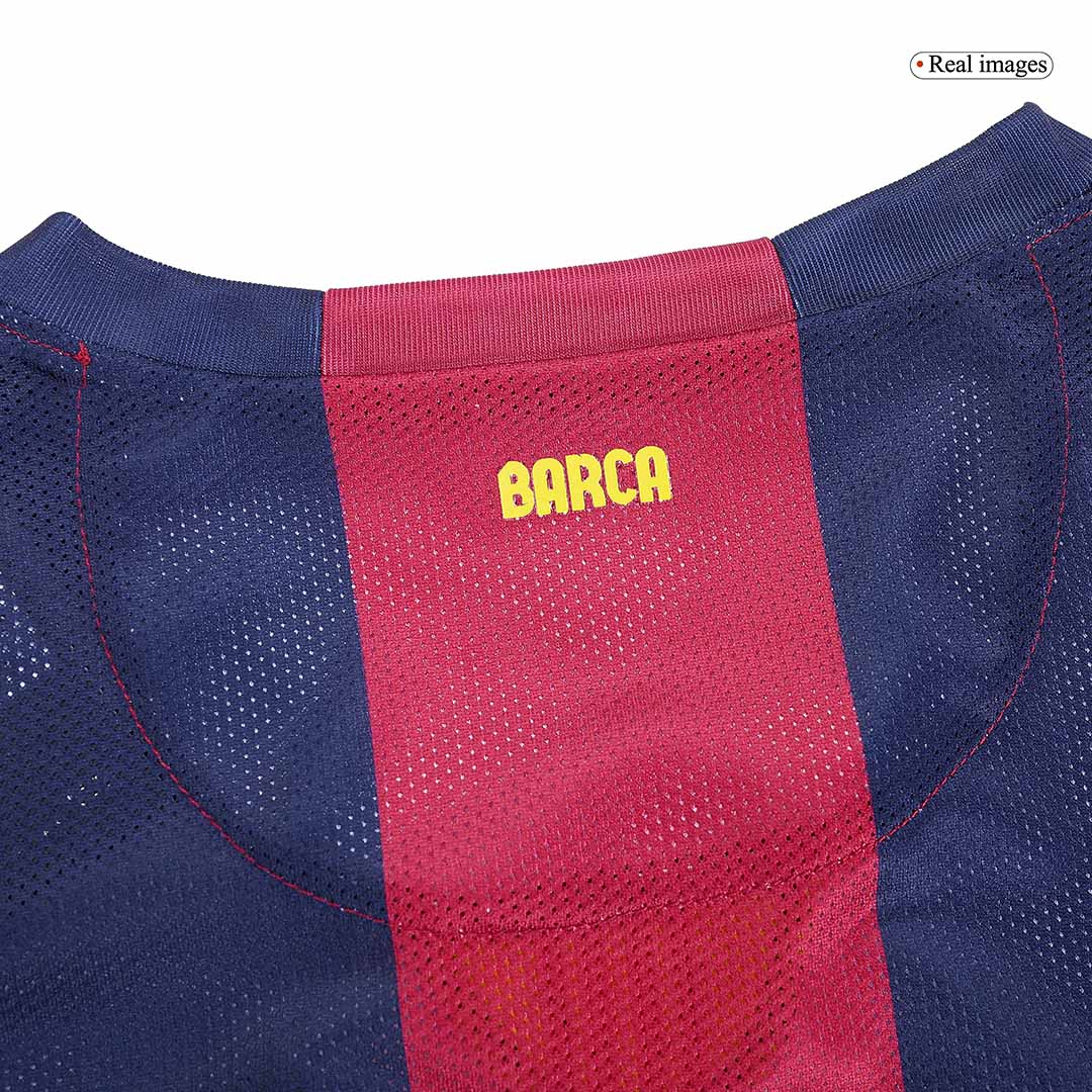 Retro 2014/15 Barcelona Home Long Sleeve Soccer Jersey - soccerdeal