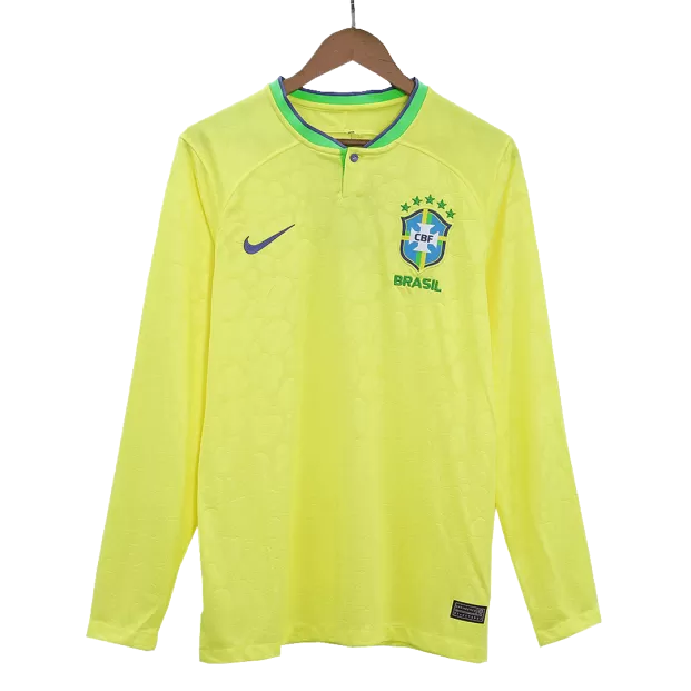 Brazil No11 Oscar Home Long Sleeves Soccer Country Jersey