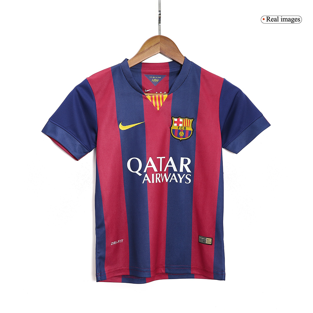 Kid's Barcelona Home Soccer Jersey Kit(Jersey+Shorts) 2014/15 - soccerdeal