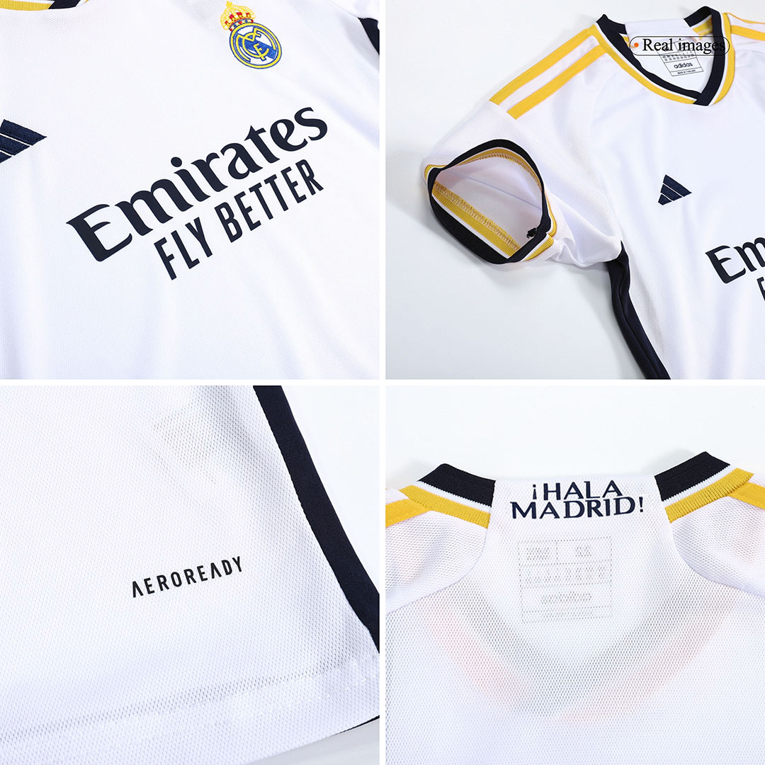 Kid's Real Madrid Home Soccer Jersey Kit(Jersey+Shorts) 2023/24 - soccerdeal